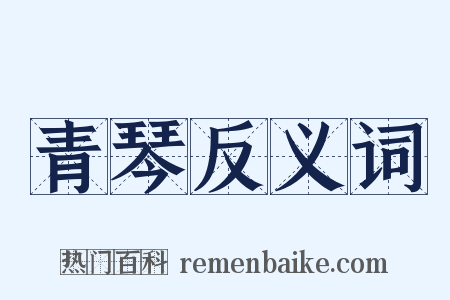 青琴反义词是什么意思的图片